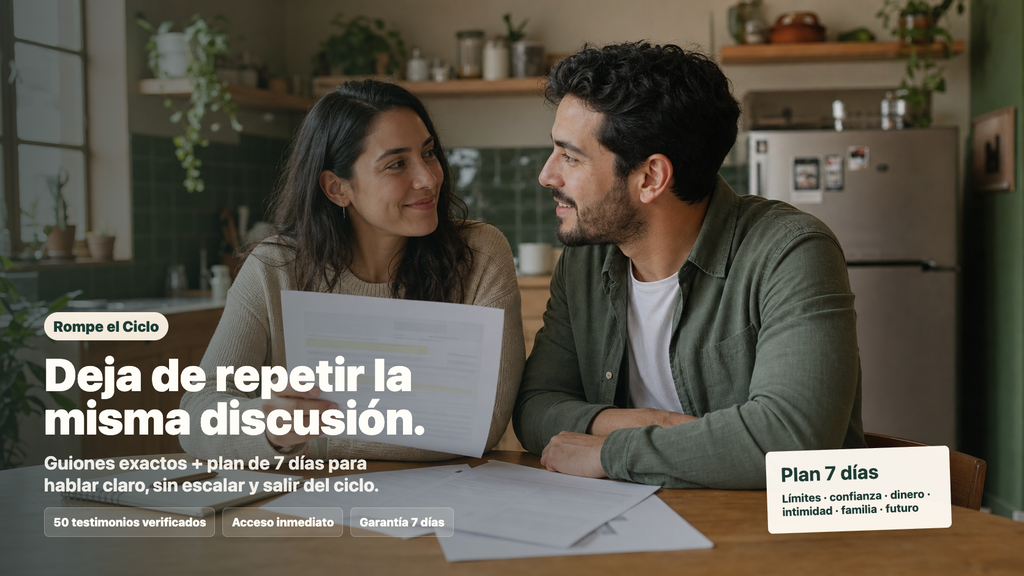Rompe el Ciclo: Guiones + Plan de 7 Días para Dejar de Repetir Discusiones