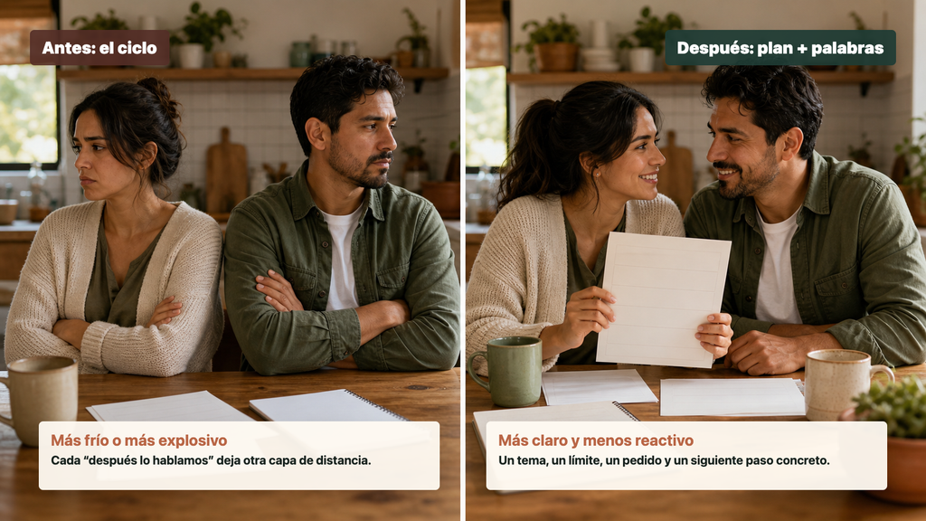 Rompe el Ciclo: Guiones + Plan de 7 Días para Dejar de Repetir Discusiones